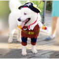 O capitão pirata projeta roupas quentes para animais de estimação
